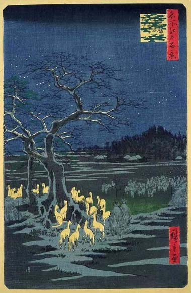 hiroshige-100-views-of-edo-fox-fires